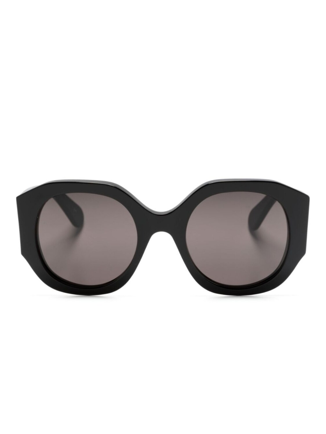 

Chloé Eyewear массивные солнцезащитные очки в круглой оправе, черный