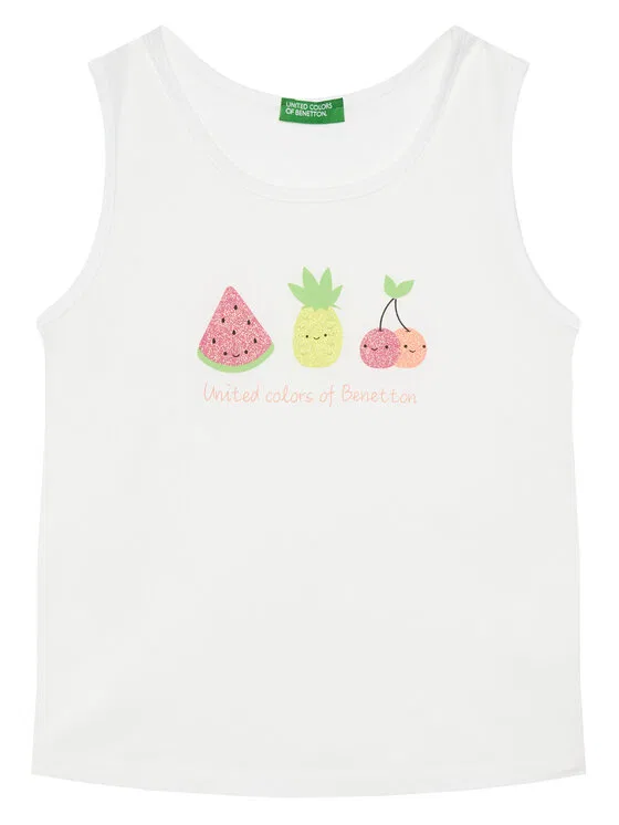 Майка regular fit United Colors Of Benetton, белый