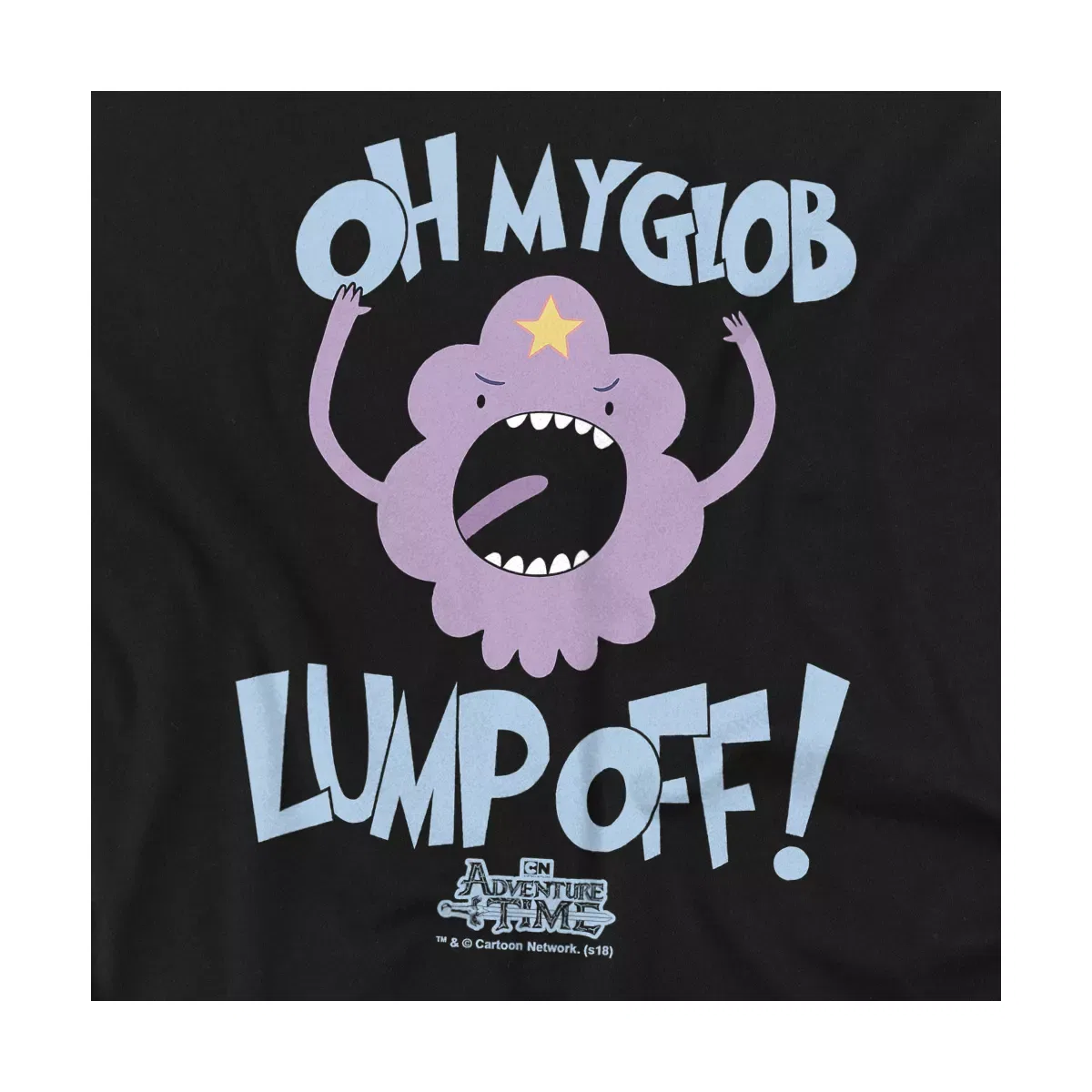 Детская футболка с принтом Adventure Time Lump Off Adventure Time, Black — фото 2