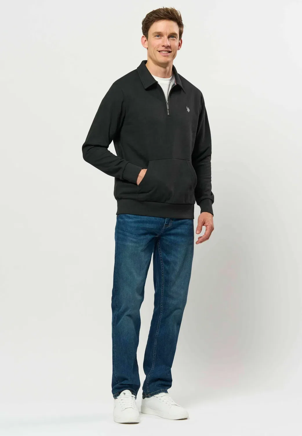 Толстовка Umdagur с застежкой-молнией до середины груди - толстовка U.S. Polo Assn., Tap Shoe — фото 2