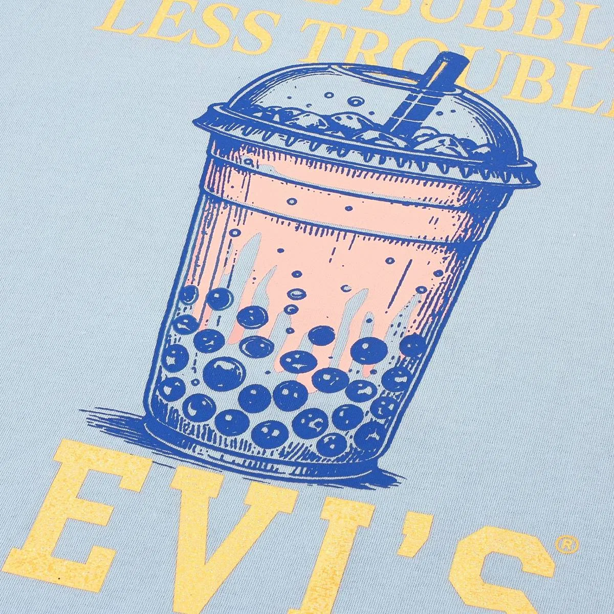 Футболка Boba оверсайз для девочек 4-6 лет Levi's, Angel Falls - Blue — фото 3