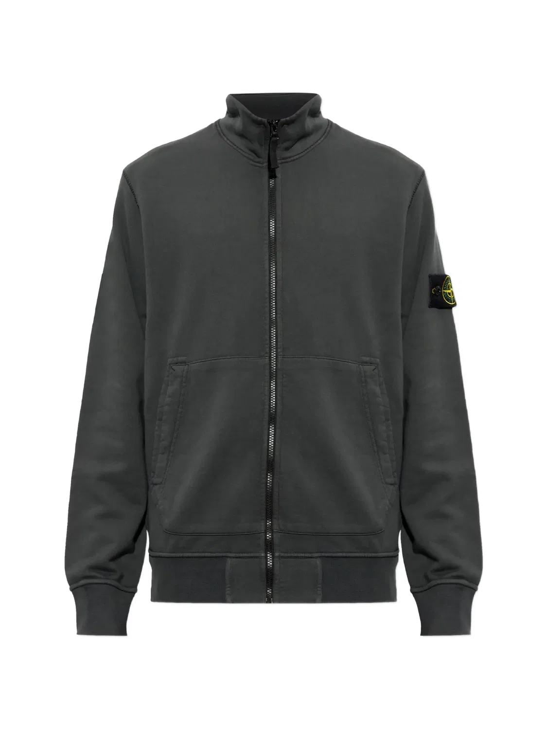 Stone Island Флисовая куртка из органического хлопка - серый