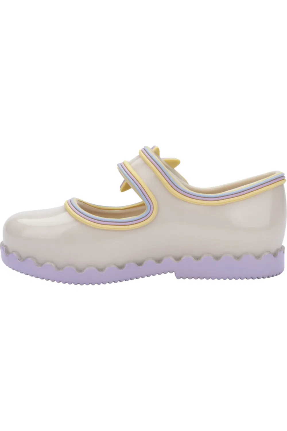 Детские туфли Мэри Джейн ароматизированные Hip Ballerina Mini Melissa, Beige/Lilac — фото 3