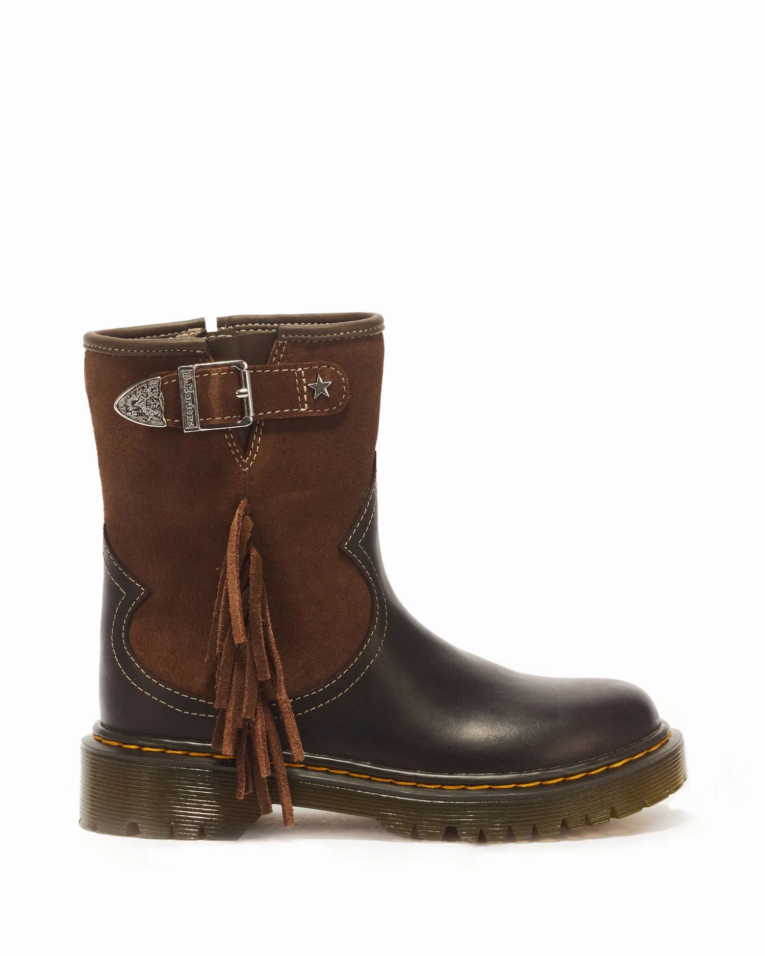 Ботинки детские Dr. Martens Desert Rodeo Junior Leather & Suede Rigger, темно-коричневый