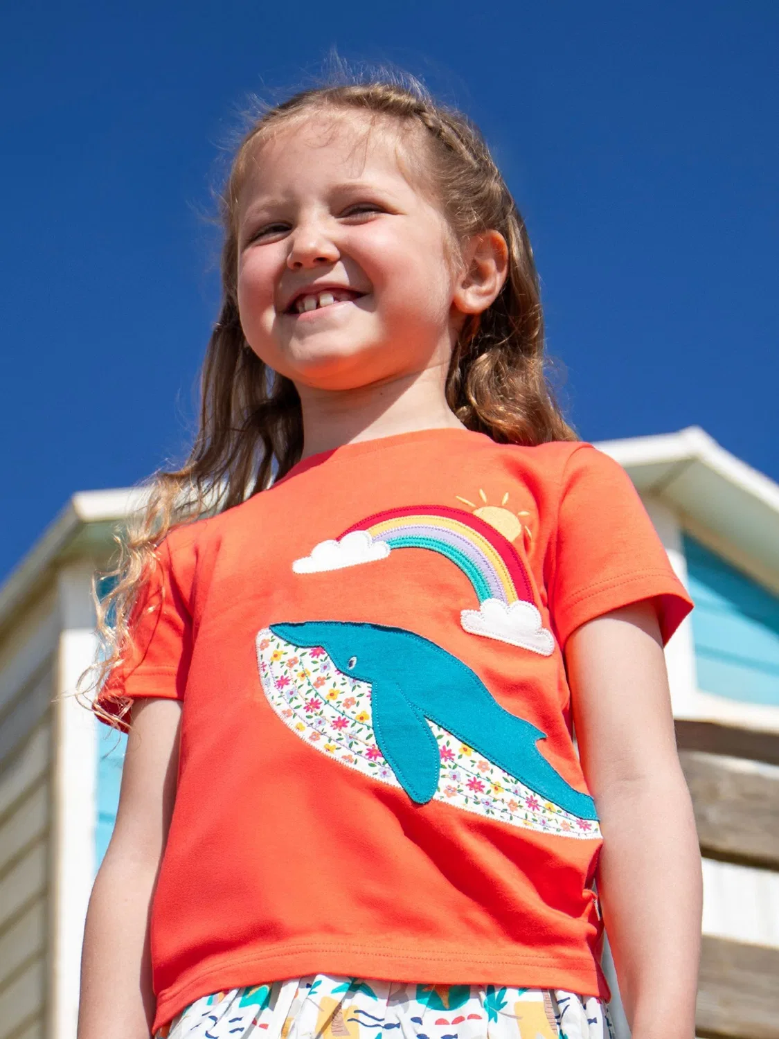 Футболка с аппликацией Scout Frugi, красный