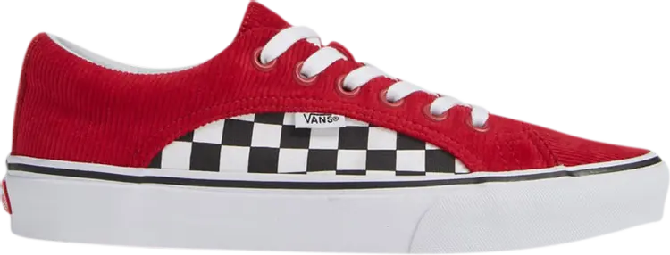 

Кеды Vans Lampin Checkerboard Corduroy - Scooter Red, красный