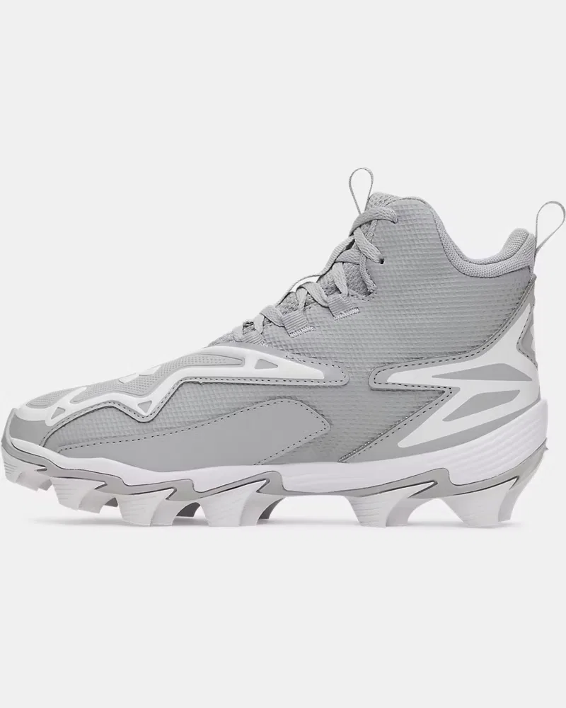 Детские бейсбольные шиповки с амортизацией EVA UA Harper 11 RM Jr. UnderArmour, Baseball Gray/White — фото 2