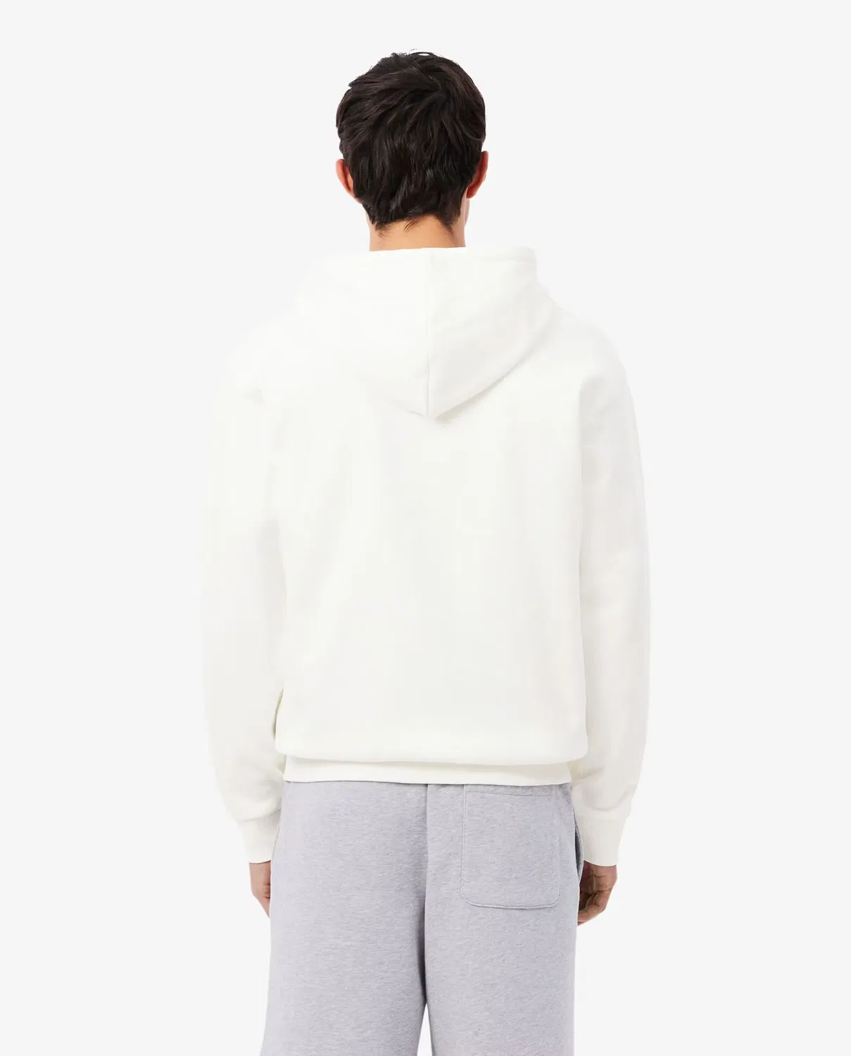 Мужская худи Lacoste с капюшоном из футера, свободный крой, Blanco — фото 2