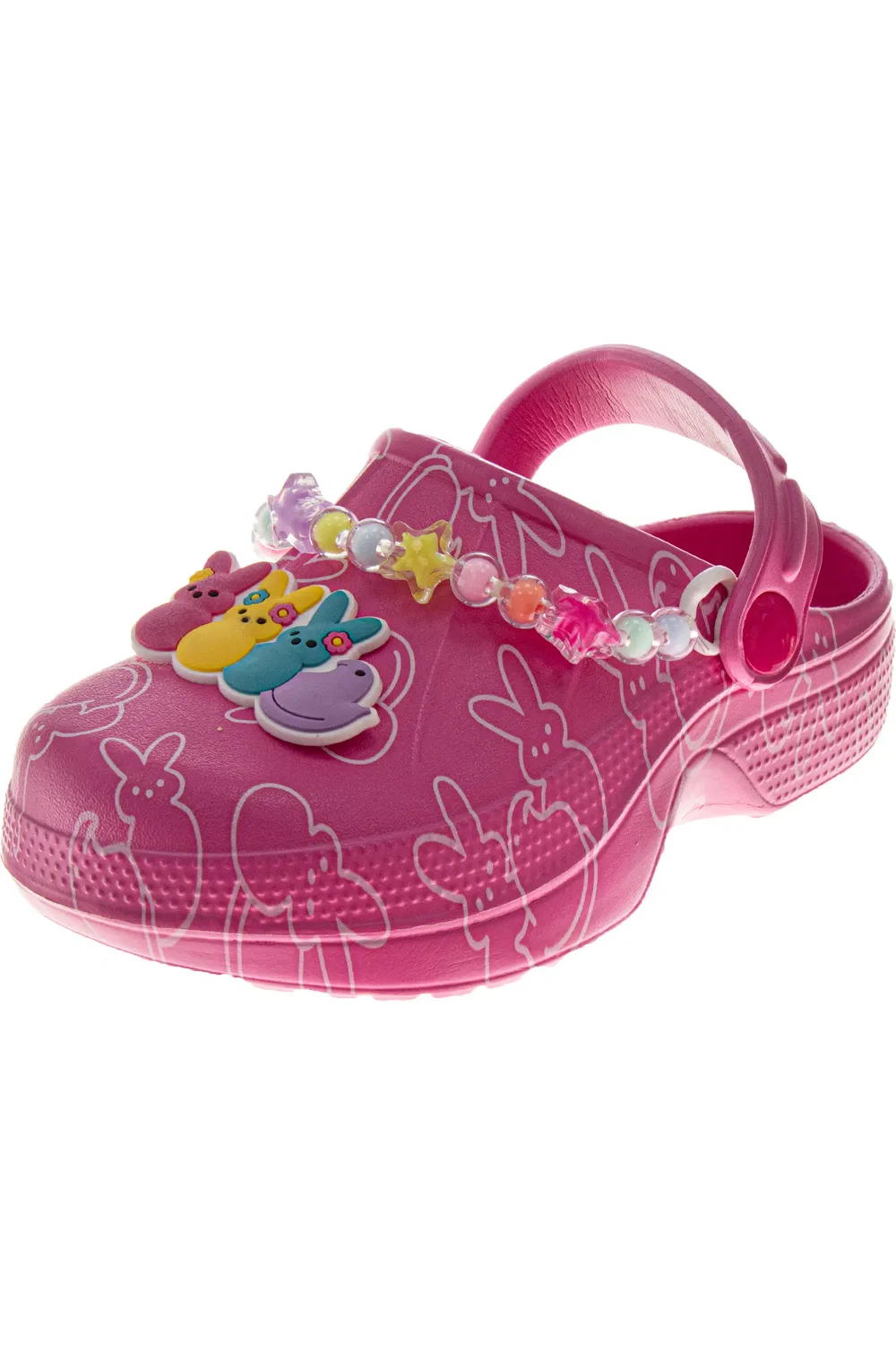 Детские сандалии Peeps Clogs с ярким дизайном, розовый