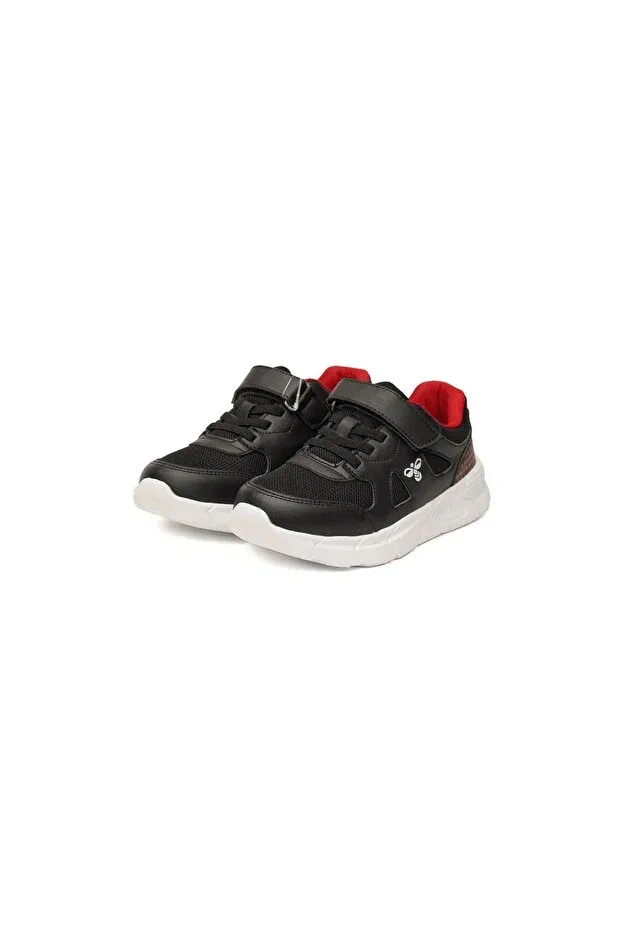 Детские кроссовки для девочек на шнуровке Hummel, Black/Red — фото 2