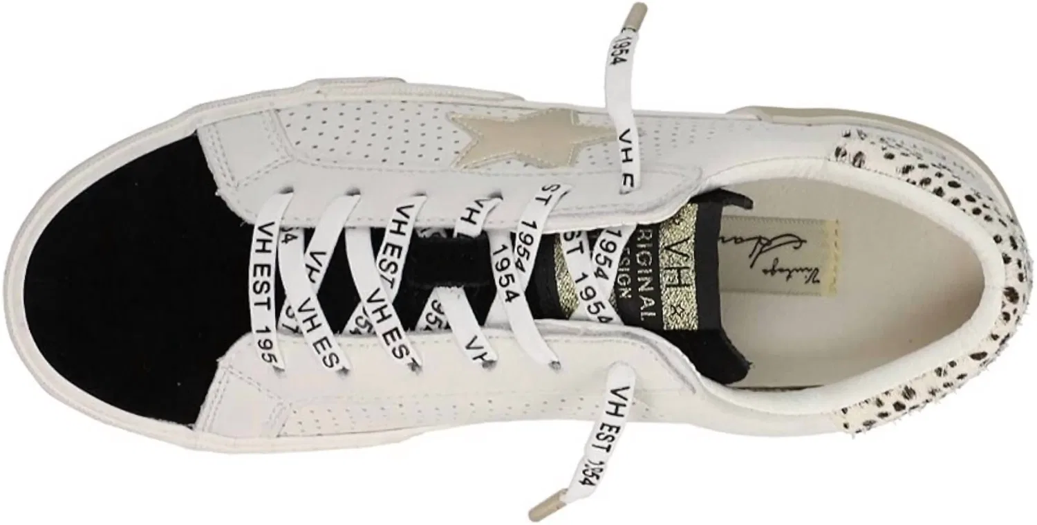Детские кроссовки без шнуровки с застежкой-молнией Gadol Jr Sneaker Vintage Havana, White/Black Cheetah Mix — фото 2