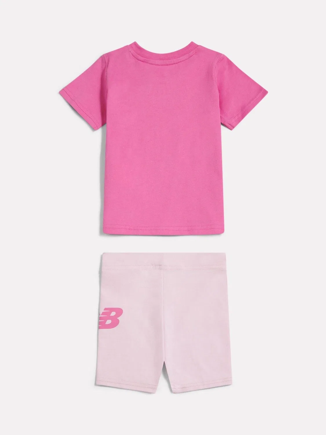 Комплект футболка и шорты-велосипедки New Balance, розовый — фото 2