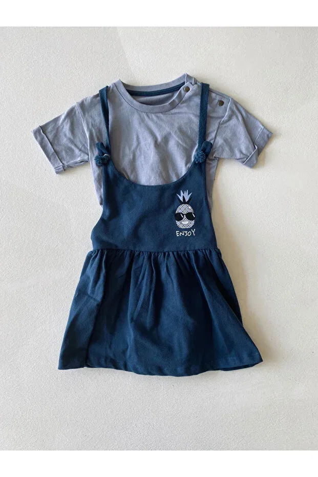 Детское платье-комбинезон для девочек с принтом Rg Kidsstore, Blue — фото 3