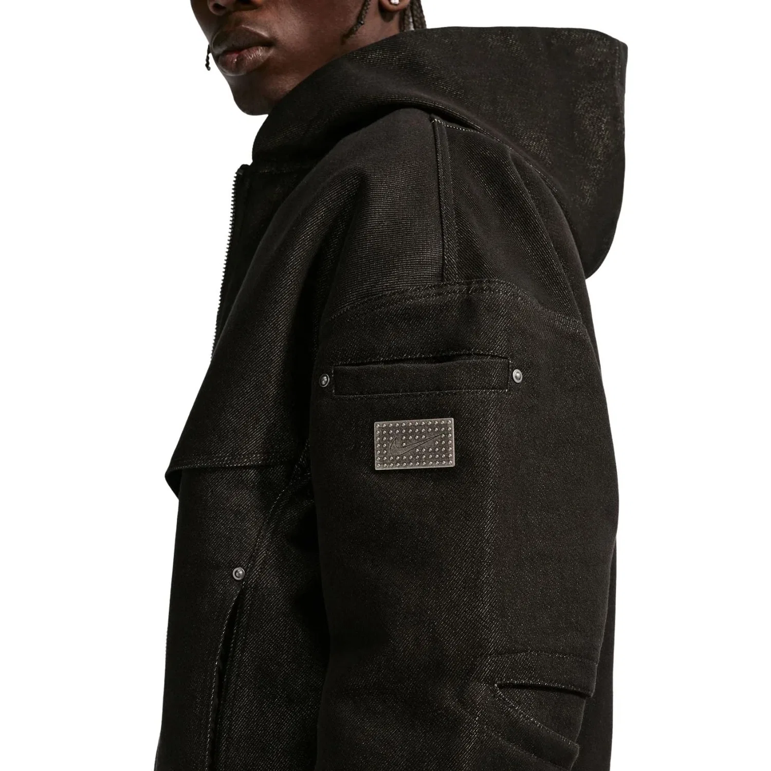 Мужская куртка XT Denim Jacket 'Black Antique Silver' Nike, Black/Antique Silver — фото 3