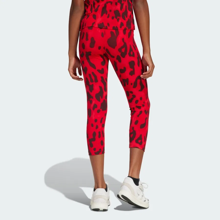 Детские леггинсы с принтом 7/8 adidas, Красный — фото 2