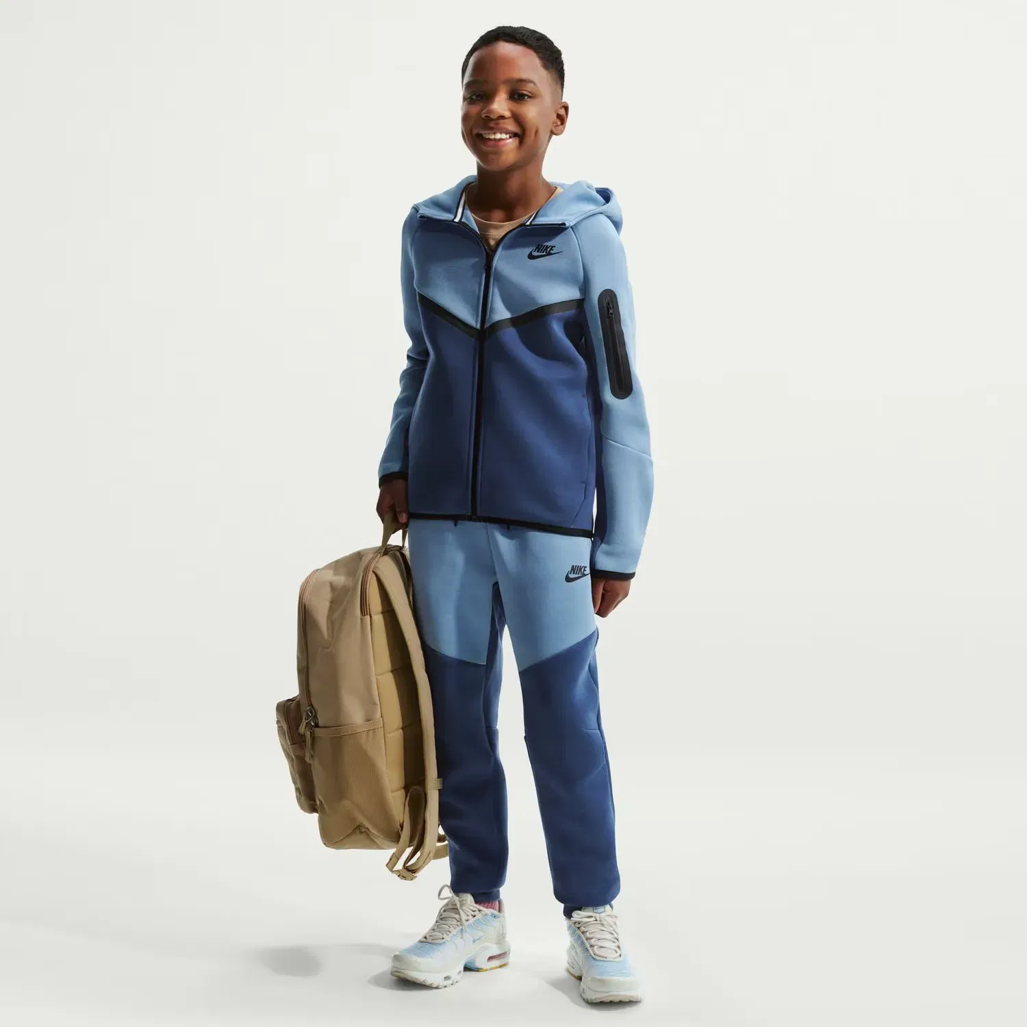 Детская худи Nike Tech Fleece, Синий — фото 3
