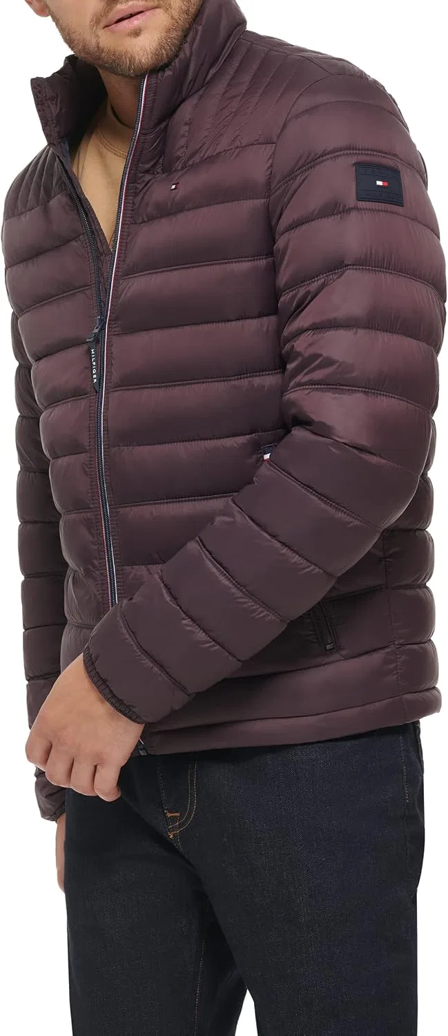 Мужская куртка-пуховик с вышитым логотипом Tommy Hilfiger, Port — фото 4