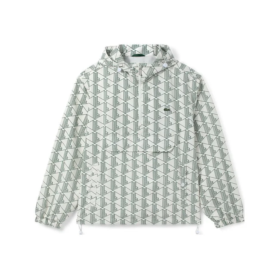Свитшот LACOSTE унисекс, клетка, зелёный