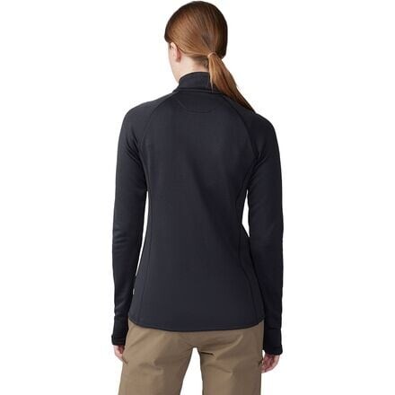 

Топ Glacial Trail с молнией 1/2 женский Mountain Hardwear, черный