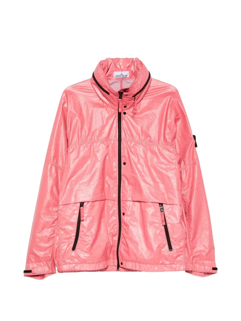Куртка с нашивкой-логотипом на молнии Stone Island, розовый
