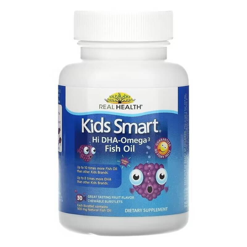 

Рыбий жир для детей Bioglan Kids Smart, 30 жевательных капсул