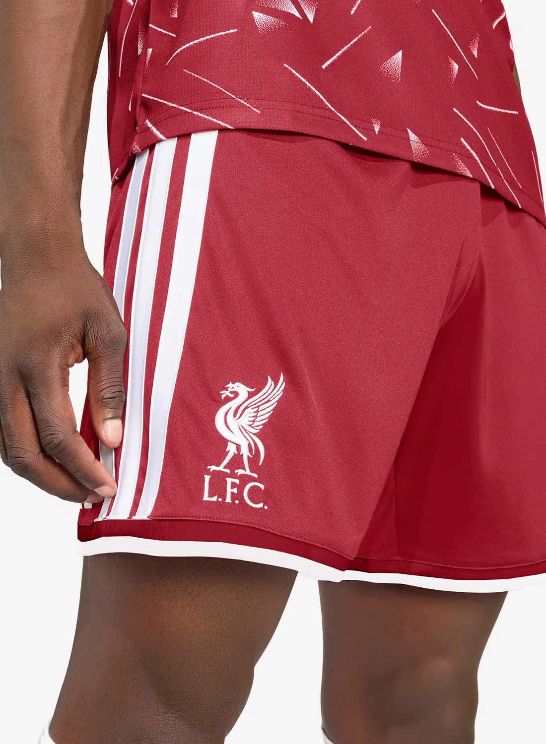 Шорты футбольные Liverpool FC Home Adidas, белый — фото 4