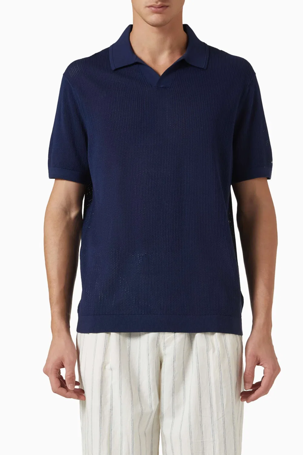 Футболка поло с текстурой Johnny Collar Tommy Hilfiger, синий