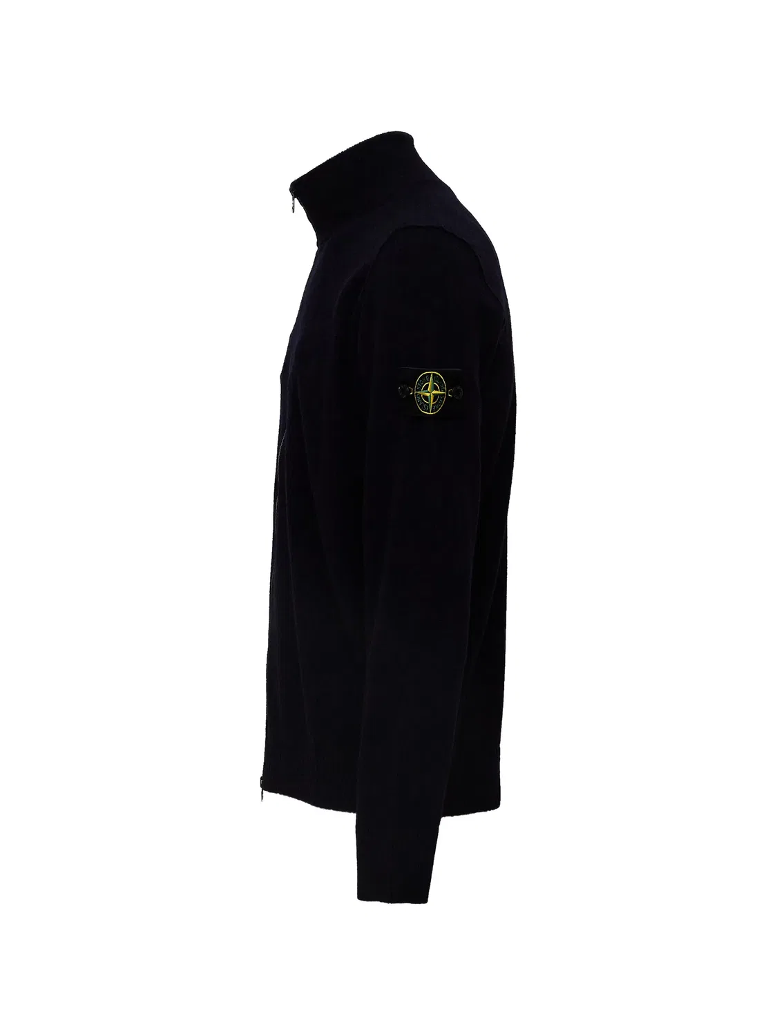 Кардиган на молнии из шерсти Stone Island, черный — фото 2