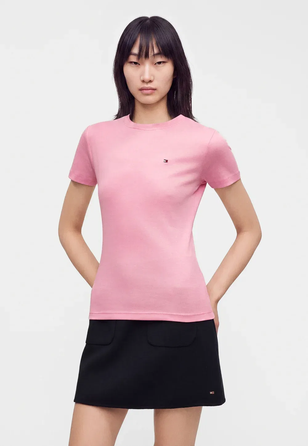Футболка Cody с вырезом С - базовая модель Tommy Hilfiger, Classic Pink — фото 4