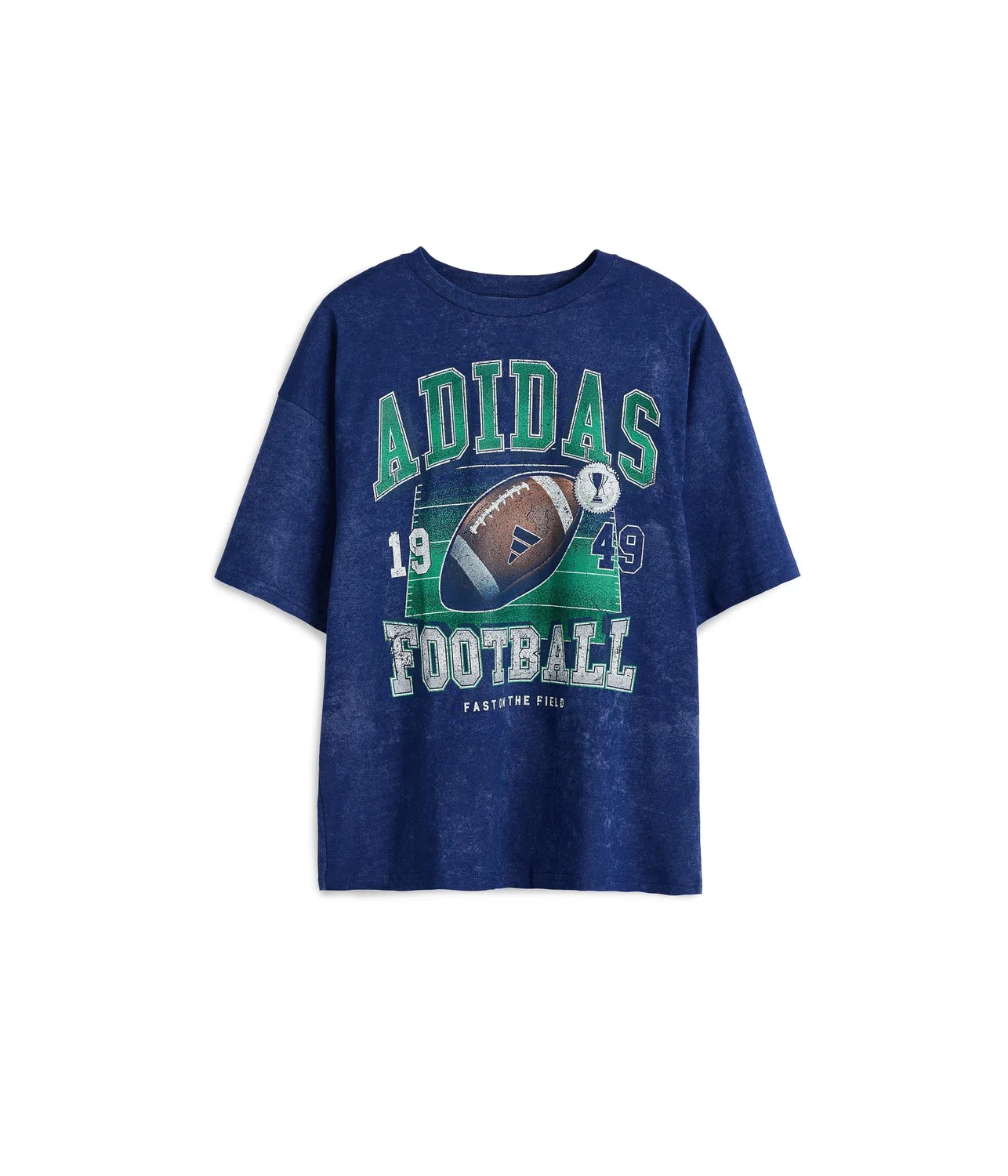 Футболка AOP Football Wash Tee (для детей постарше) Adidas Kids, Dark Blue Adi