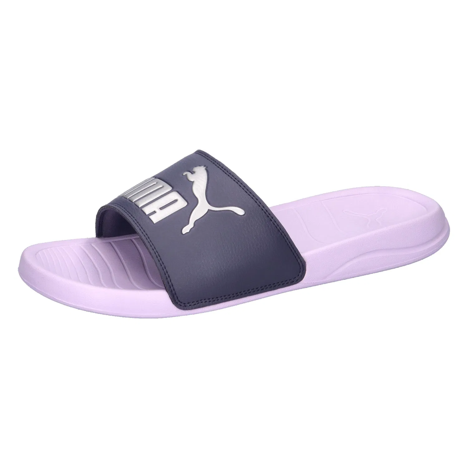 Детские шлепанцы Popcat 20 Puma, Dunkelblau Silber
