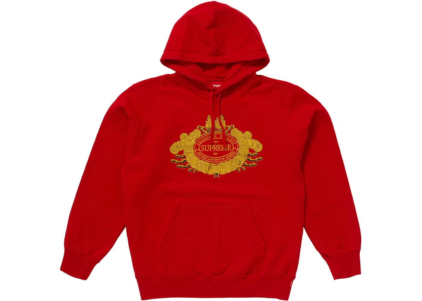 Мужская худи с принтом Supreme Love or Hate, Красный