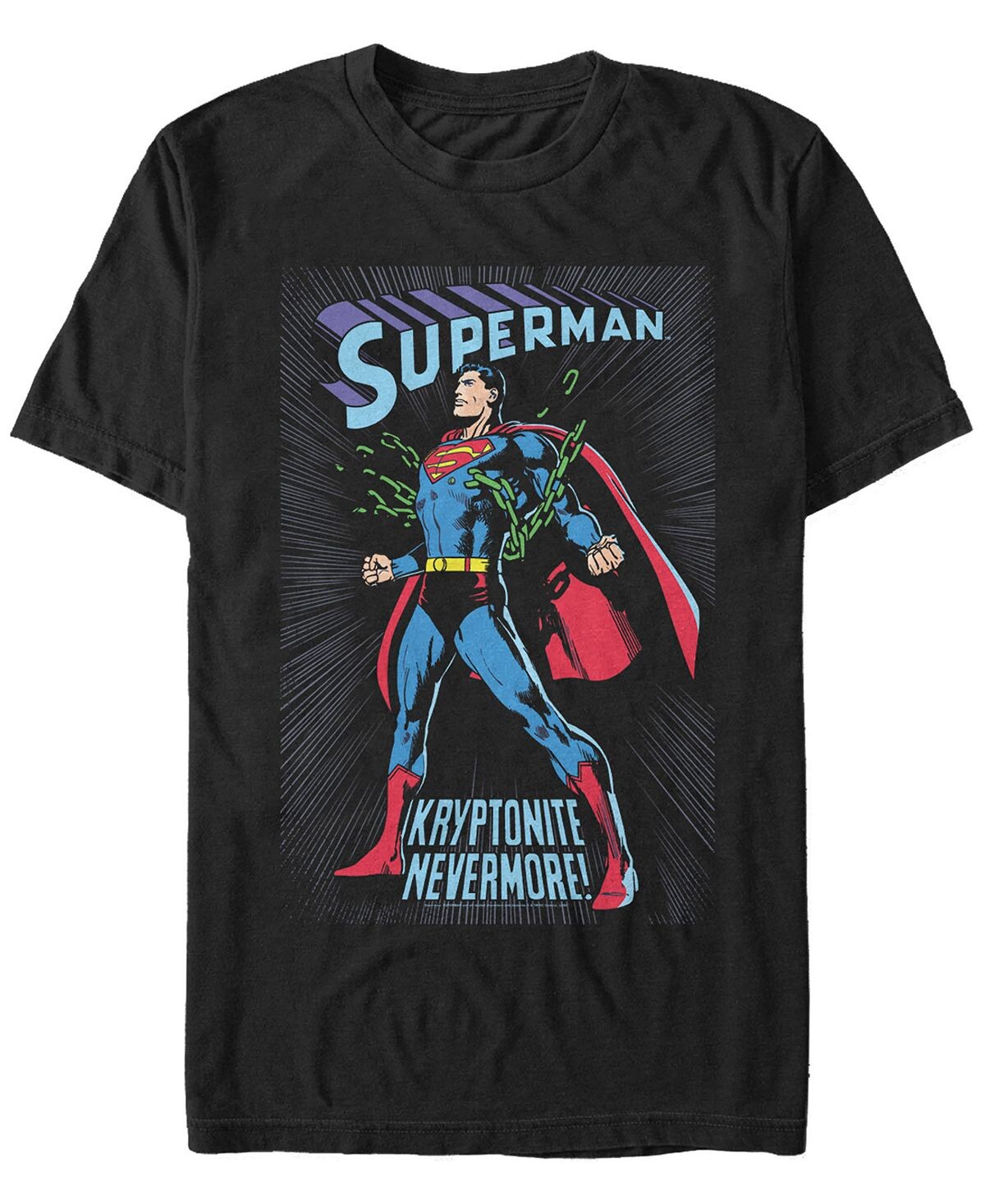 

Мужская футболка dc superman kryptonite nevermore с коротким рукавом Fifth Sun, черный