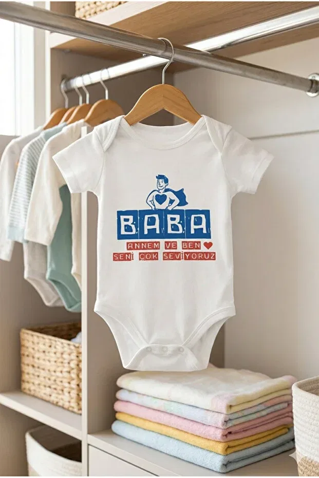 Детское боди-комбинезон для новорожденных с принтом Mommy and Me We Love You So Much Printed Bodysuit Hazden, White — фото 2