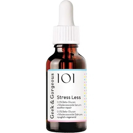 Сыворотка для лица успокаивающая с бета-глюканом 30 мл 101 Stress Less Serum Geek & Gorgeous