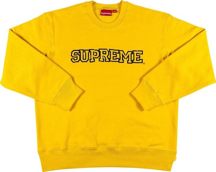 

Толстовка Supreme Shattered Logo Crewneck 'Yellow', желтый