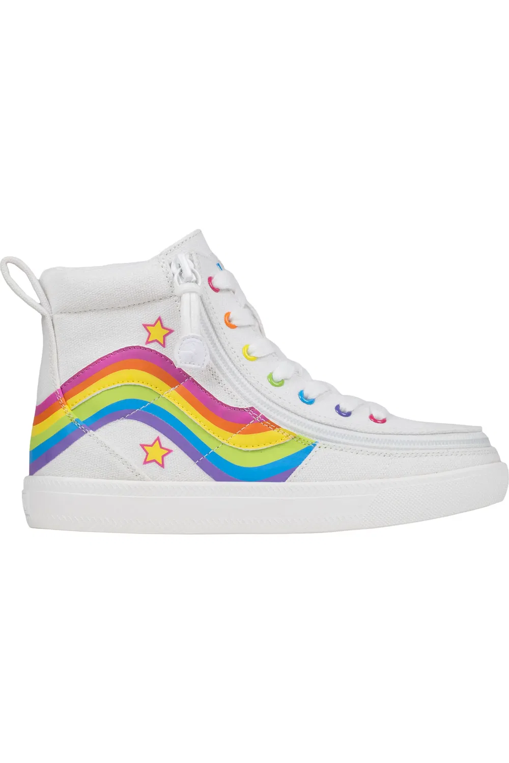 Детские кроссовки высокие с молнией Billy Footwear, Wavy Rainbow