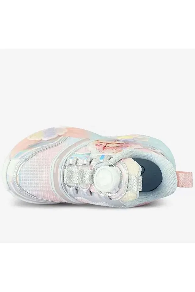Детские спортивные кроссовки для девочек со шнуровкой Yusi smart lace-up lighted orthopedic children's sports shoes Vicco, Silver — фото 4