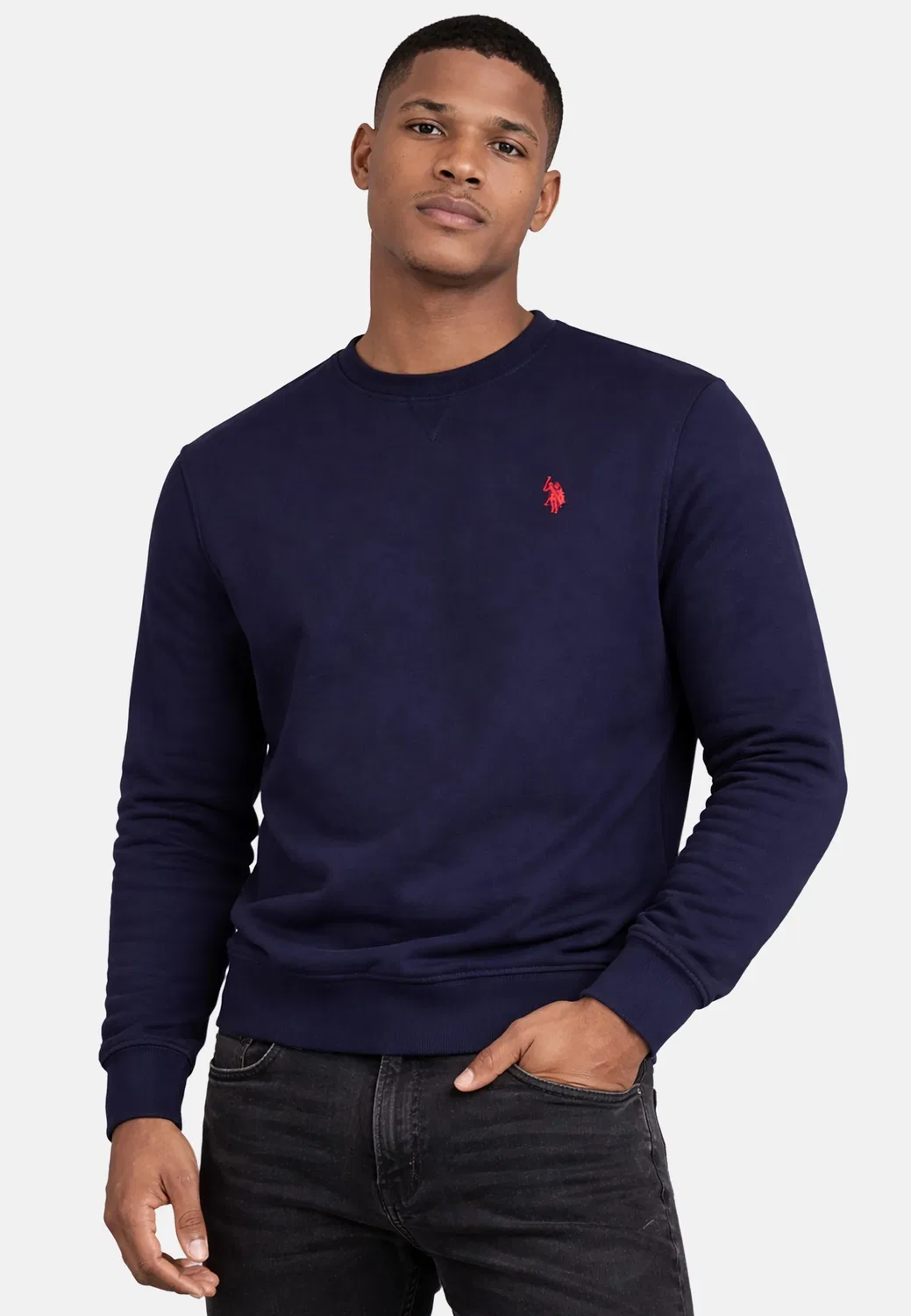 Мужской свитшот с круглым вырезом U.S. Polo Assn., Navy — фото 2