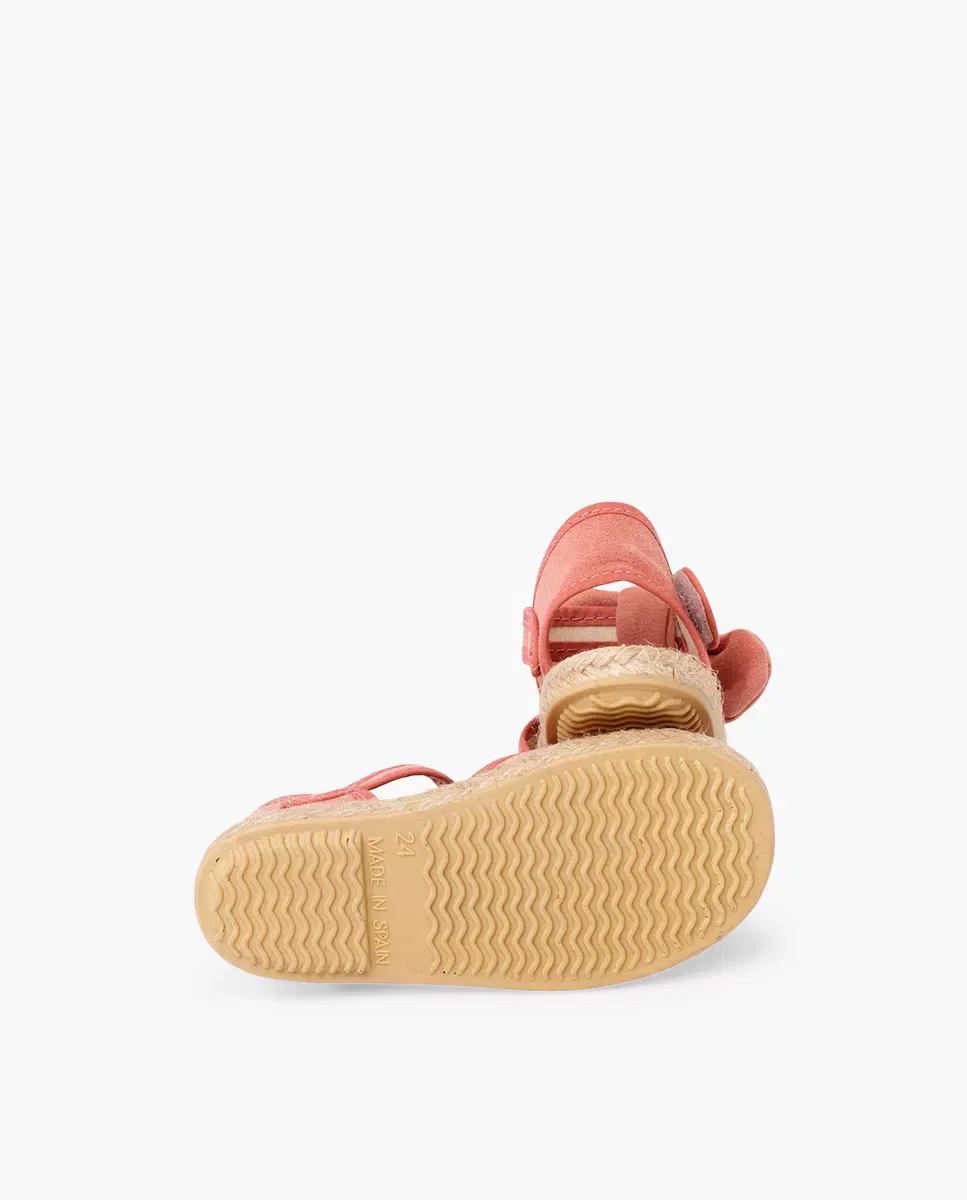 Детские эспадрильи для девочек с принтом Lazo Suede Pisamonas, Rosa — фото 3