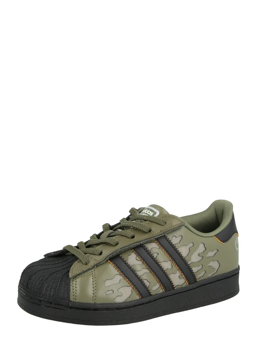 Кроссовки ADIDAS ORIGINALS 'SUPERSTAR' цвета хаки и оливкового оттенка