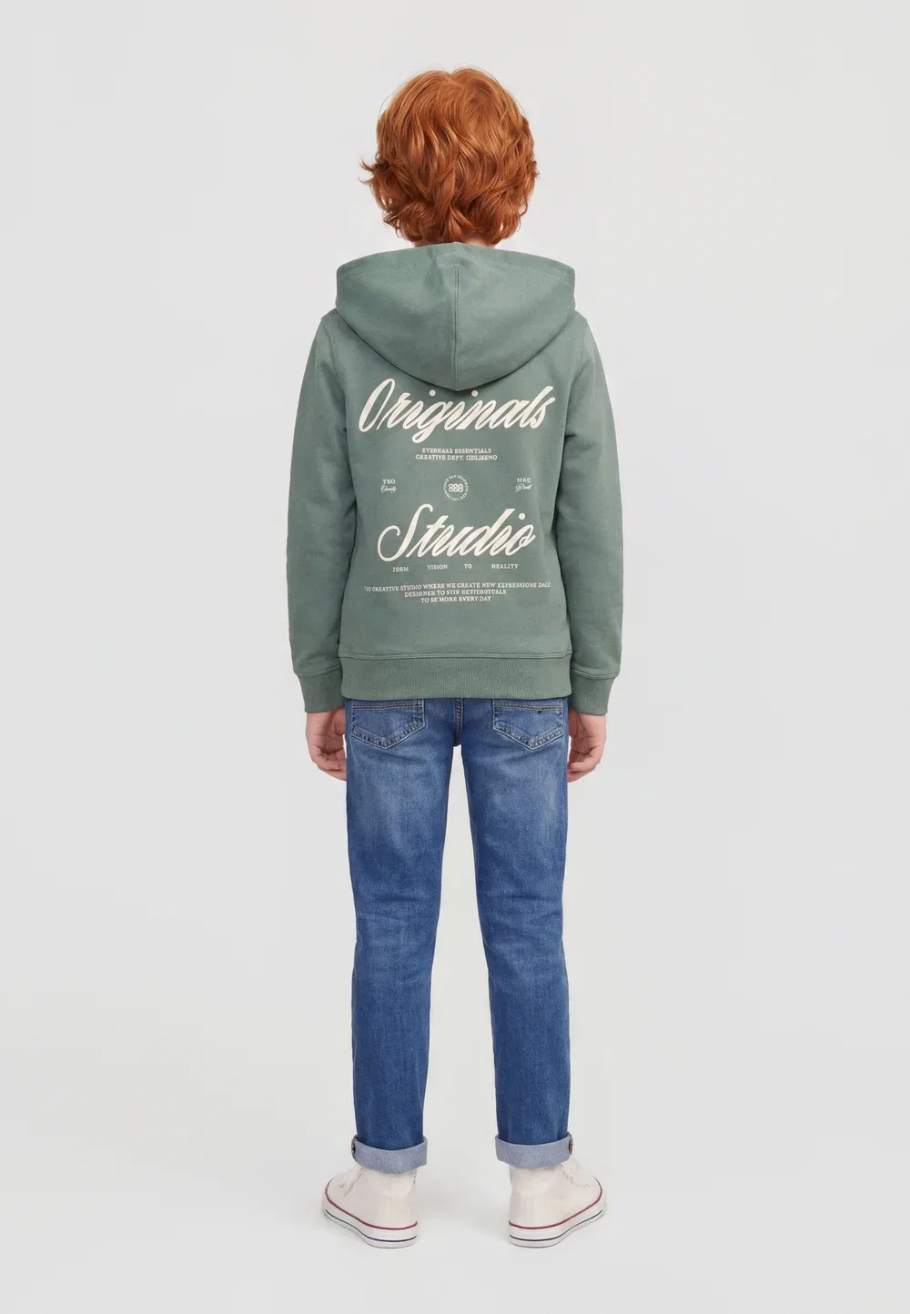 Толстовка на молнии с капюшоном и опечаткой Jornorrebro Jack & Jones Junior, Laurel Wreath — фото 2