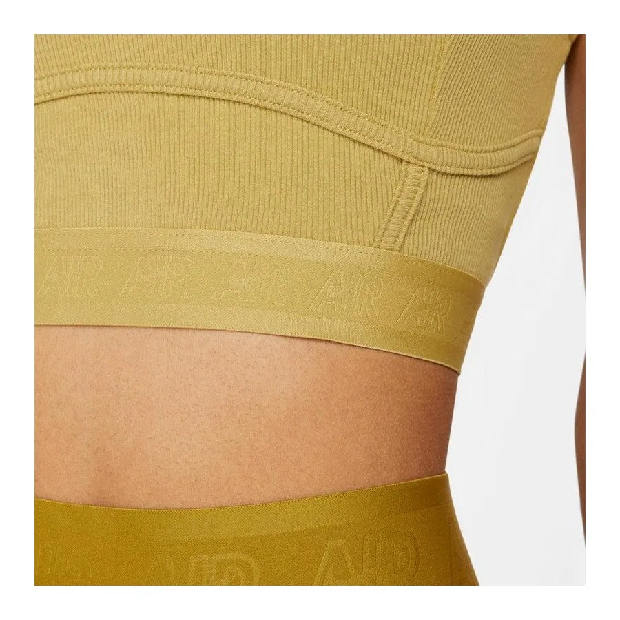 Спортивный топ с принтом Air Rib Tank Top Bra Nike, Зеленый — фото 3
