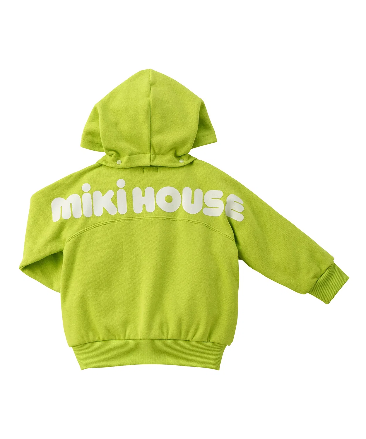 Детская худи с длинным рукавом модель Back Logo MIKI HOUSE, Light Green