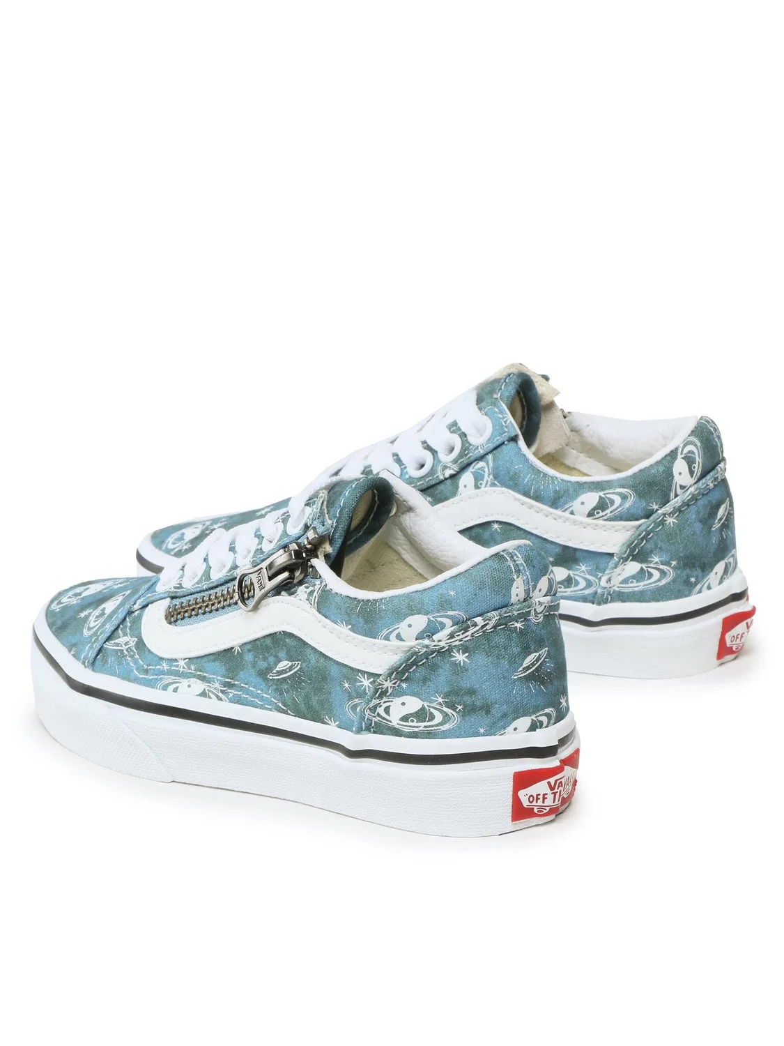 Тканевые кроссовки для мальчика Old Skool Zip Vans, голубой — фото 3