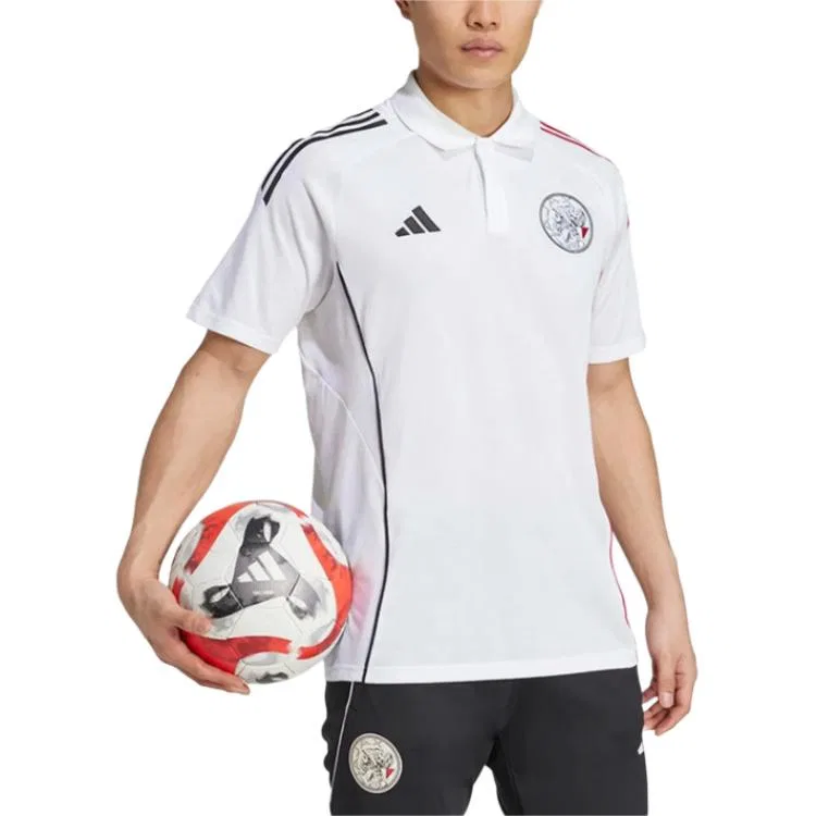 Поло Adidas Ajax Amsterdam Tiro 25 белое — фото 4