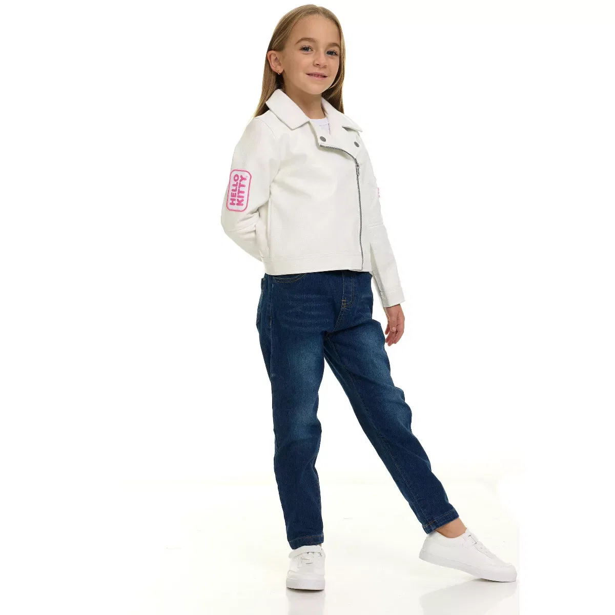 Детская куртка из кожзаменителя с принтом Hello Kitty Hello Kitty, White — фото 3