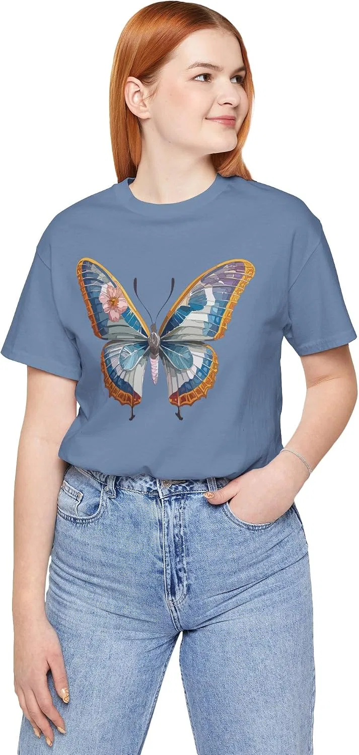 Футболка с бабочкой Bella Canvas, Steel Blue