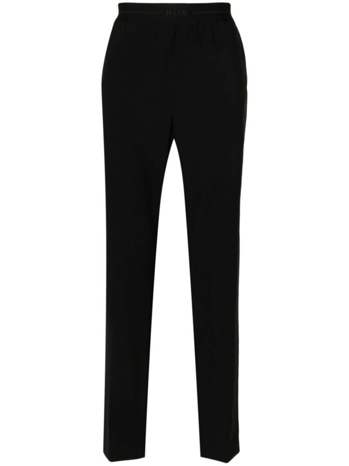 

MSGM зауженные брюки с логотипом, черный