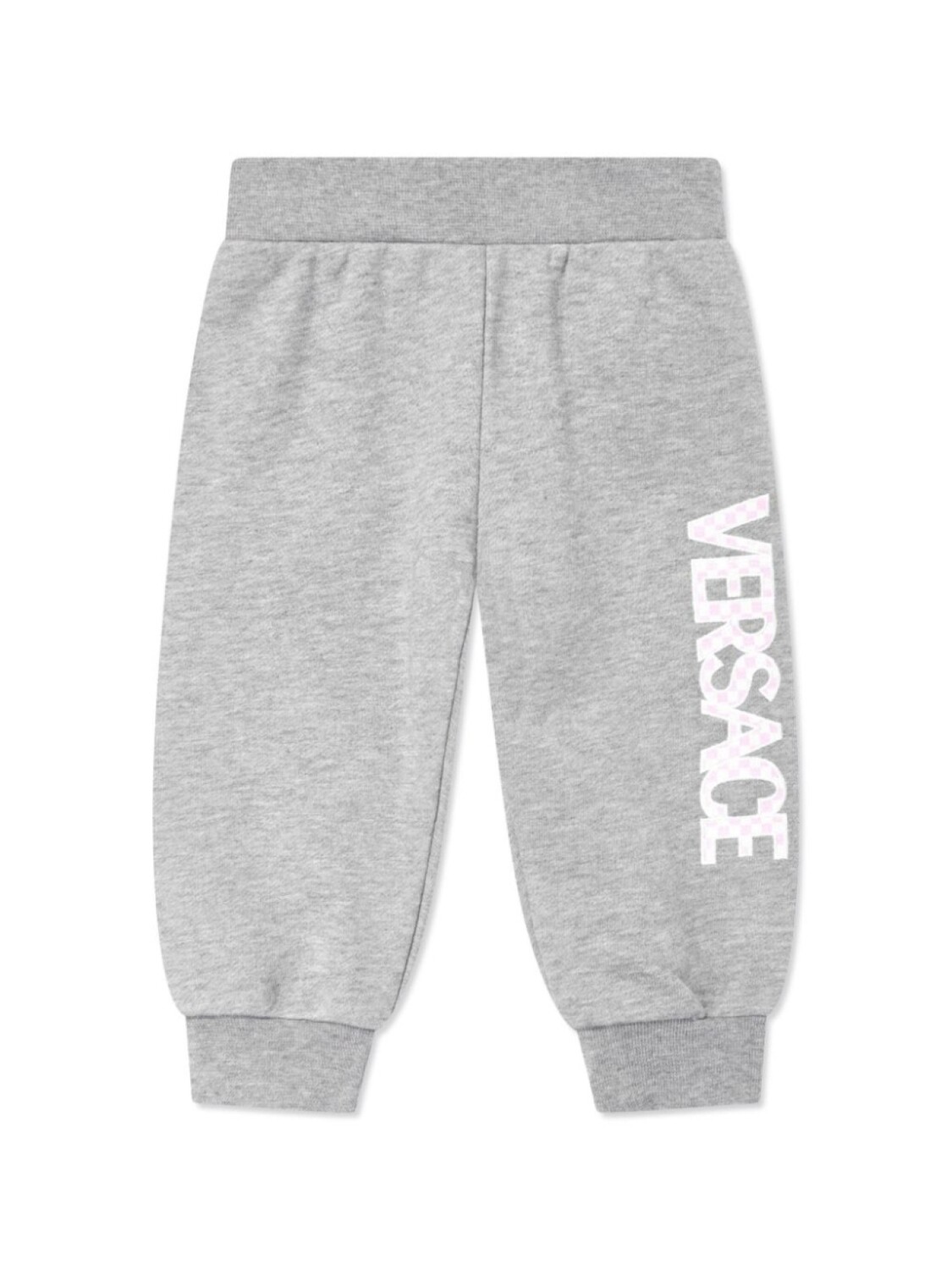 

Versace Kids спортивные брюки с вышитым логотипом, серый